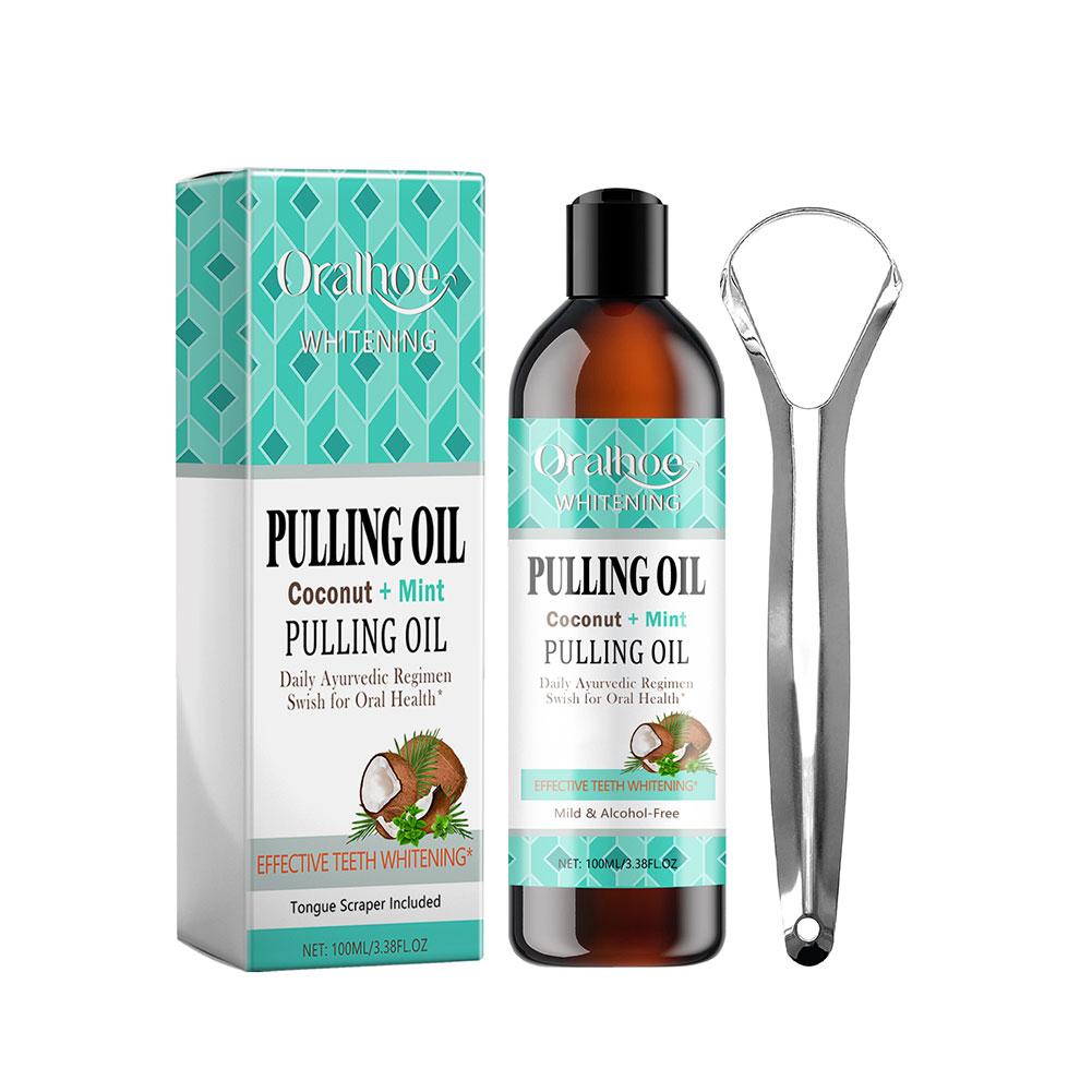 Teeth Whitening Oil Pulling - Enxaguante Bucal de Óleo de Coco