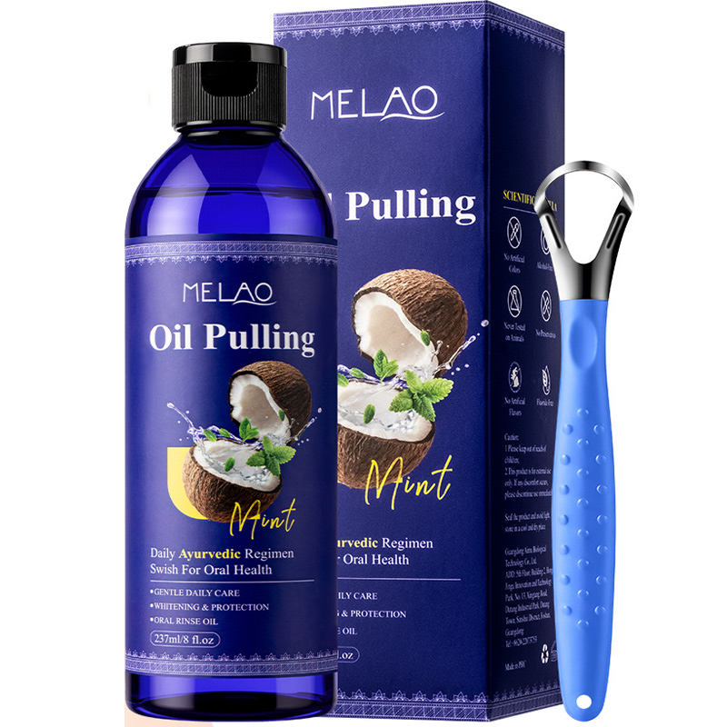 Teeth Whitening Oil Pulling - Enxaguante Bucal de Óleo de Coco
