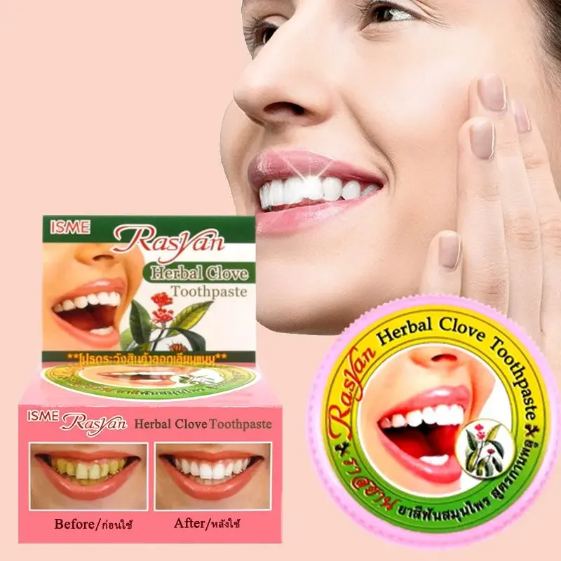 Teeth Whitening Singapore - Pó Dental de Cravo de Tailandia/Coco