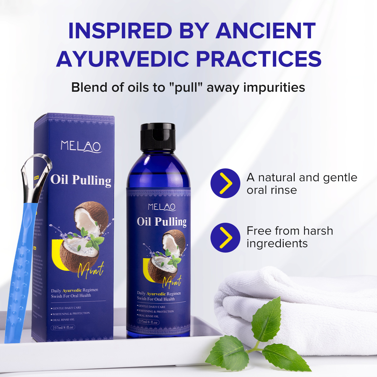 Enxaguante Bucal de Óleo de Co - Teeth Whitening Oil Pulling avaliação e preço