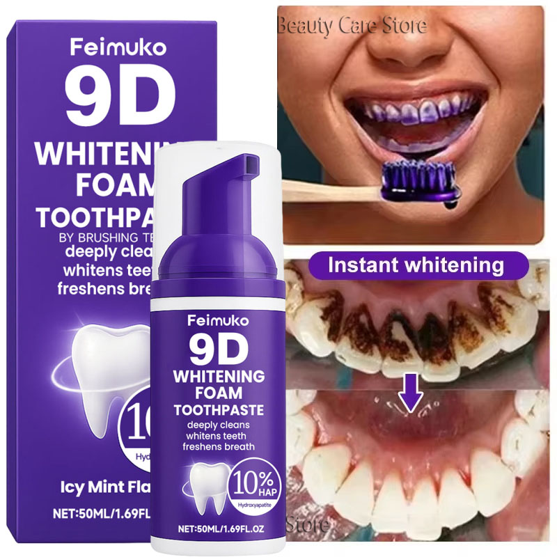Pasta de Dente Roxa 9D para Cl - Teeth Whitening Cream avaliação e preço