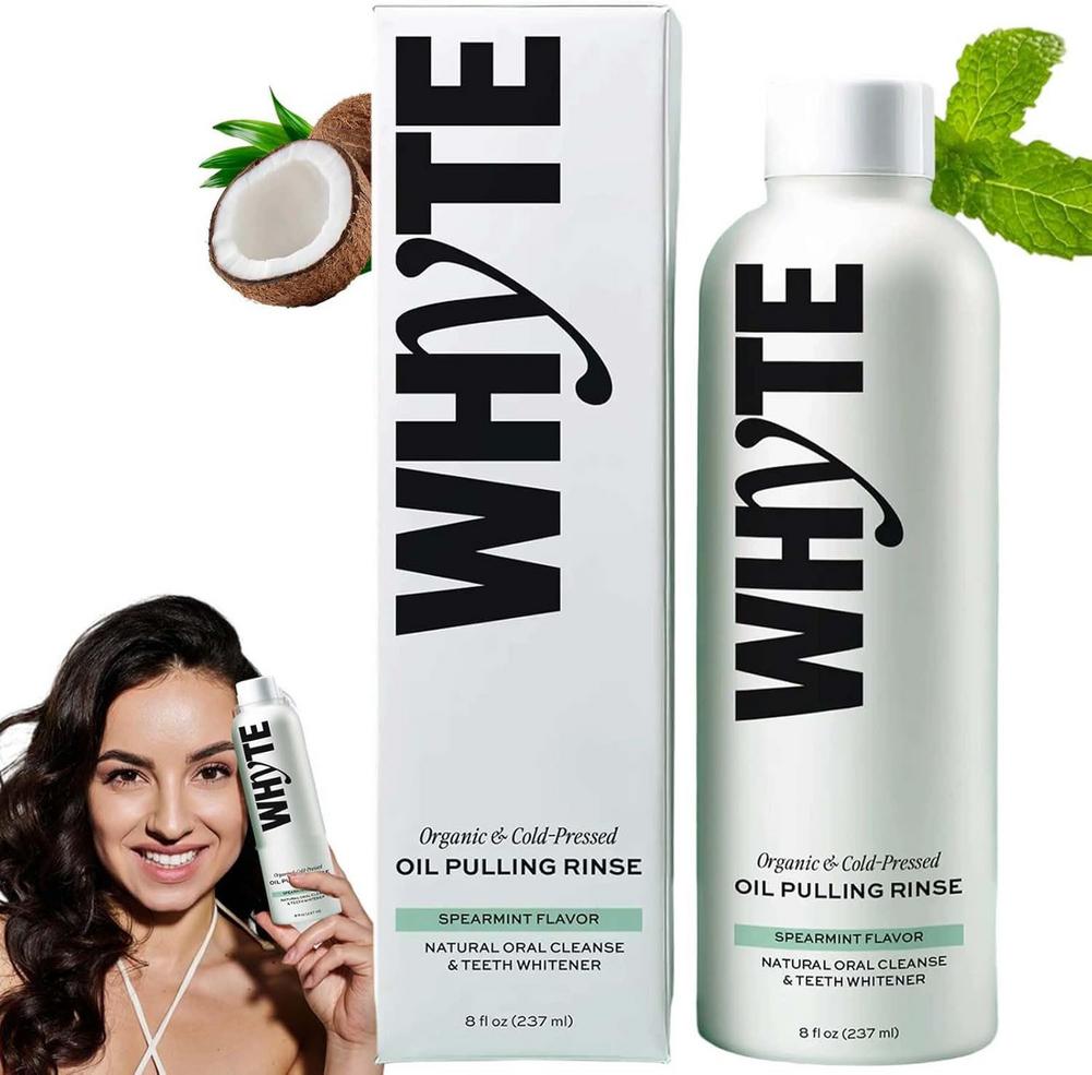 Óleo Bucal Orgânico WHYTE de P - Teeth Whitening Oil Pulling avaliação e preço