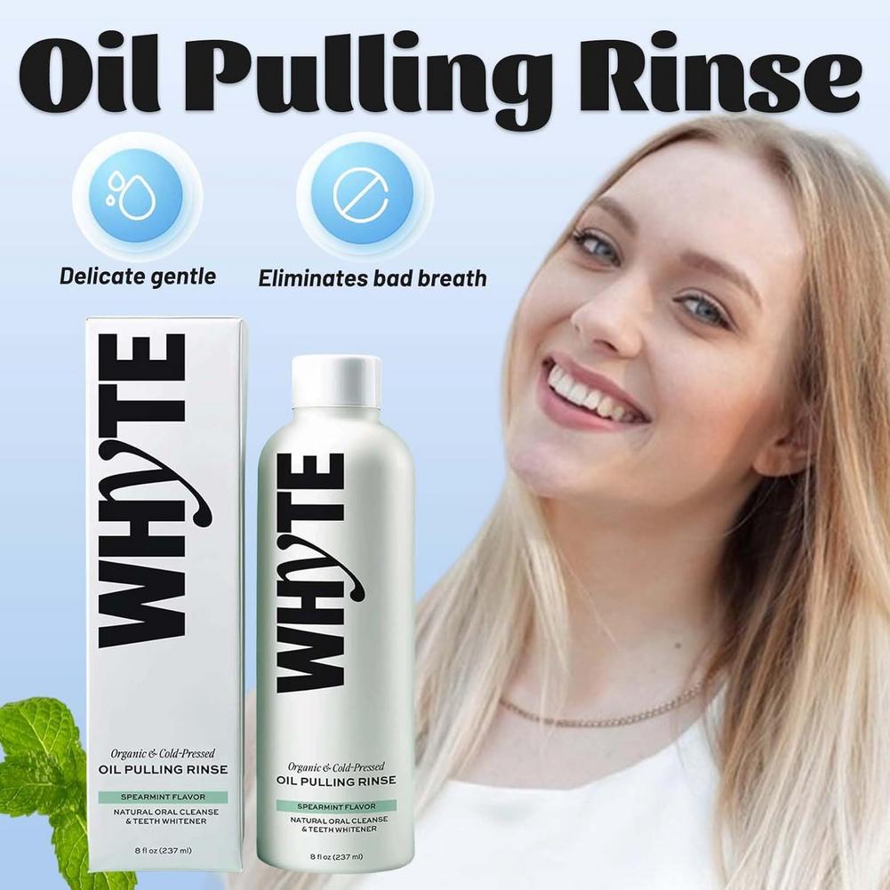 Óleo Bucal Orgânico WHYTE de P - Teeth Whitening Oil Pulling avaliação e preço